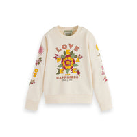 Scotch Shrunk Soft Ice Placed Artwork Crewneck