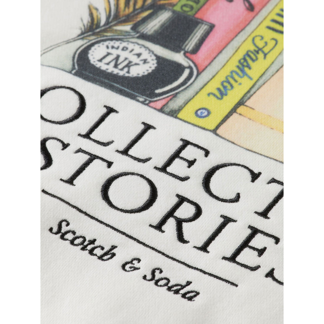 Scotch Shrunk Off White Zip Through Hoodie