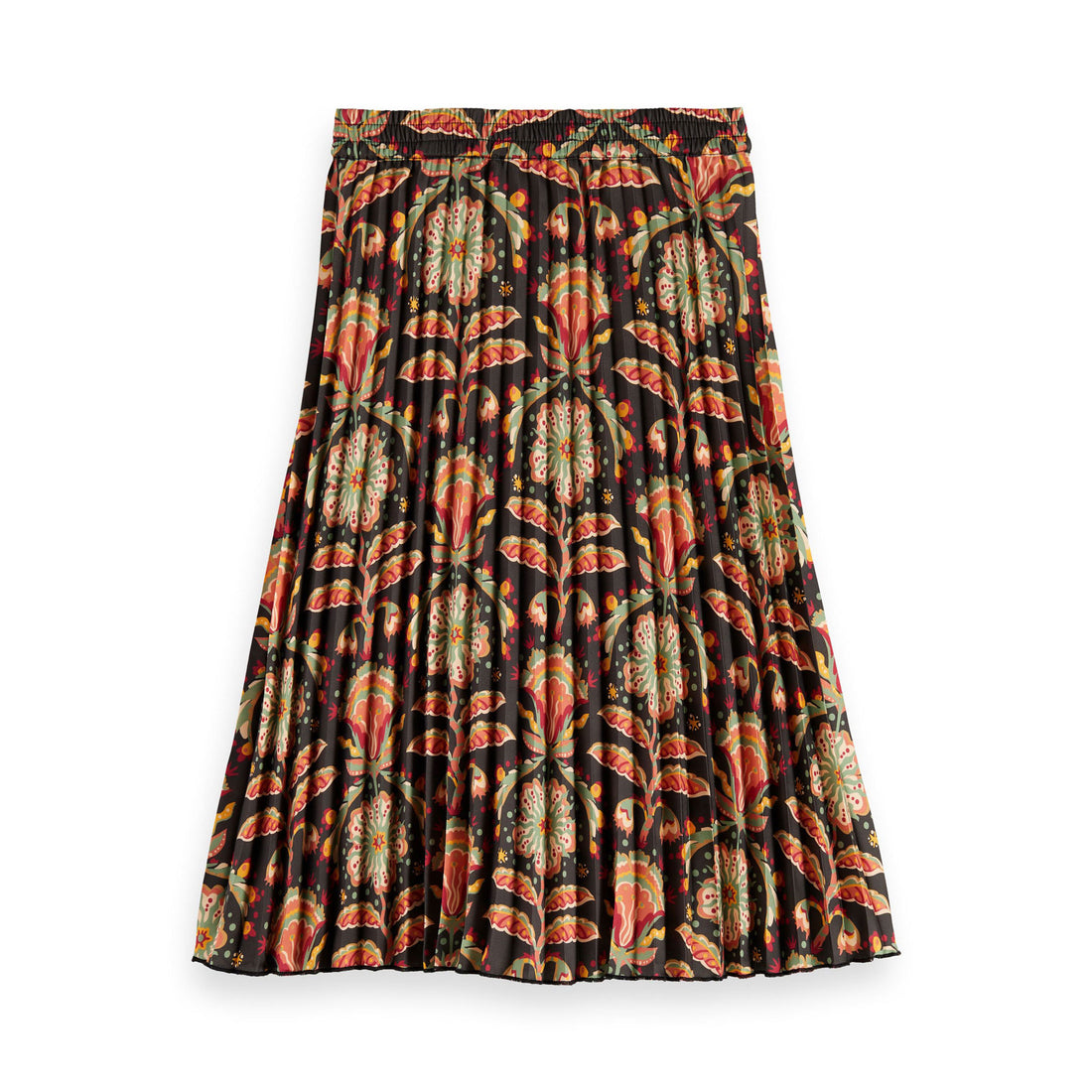 Scotch Shrunk Printed Pleated Midi Skirt
