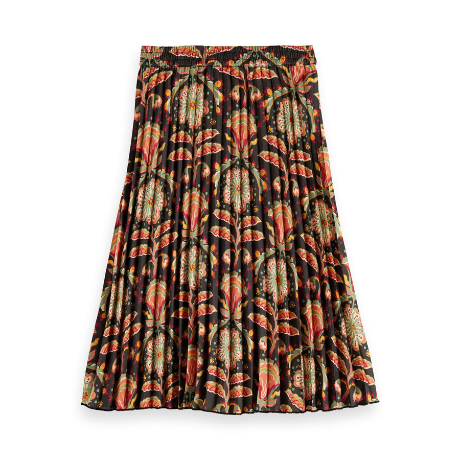 Scotch Shrunk Printed Pleated Midi Skirt