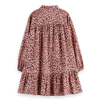 Scotch Shrunk Leopard Printed Flannel Shirt Dress