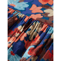 Scotch Shrunk Blue Floral Printed Viscose Midi Dress