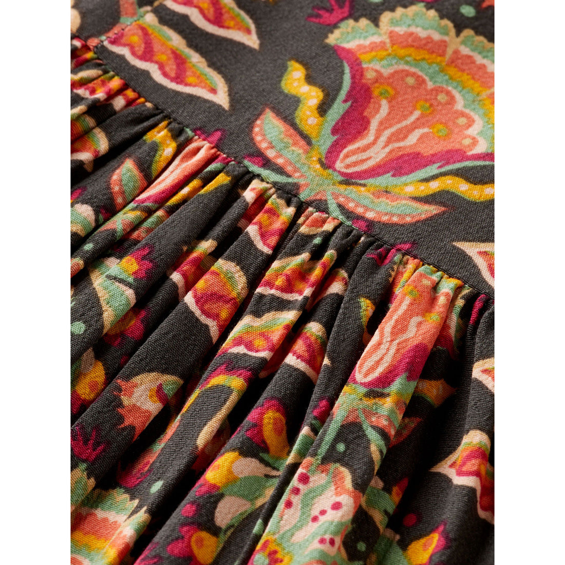 Scotch Shrunk Green Flower Printed Viscose Midi Dress