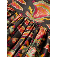 Scotch Shrunk Green Flower Printed Viscose Midi Dress