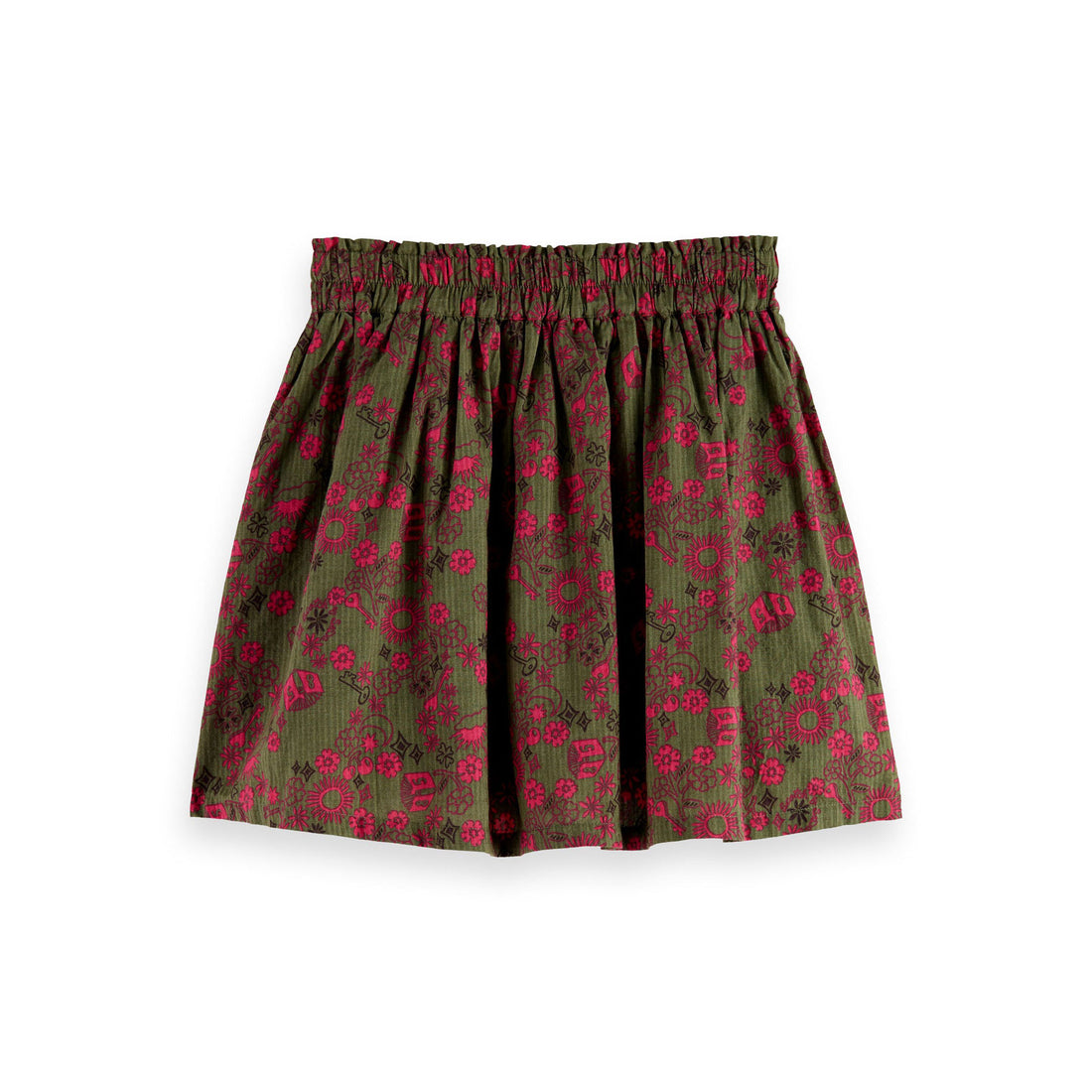 Scotch Shrunk Allover Printed Structured Skirt