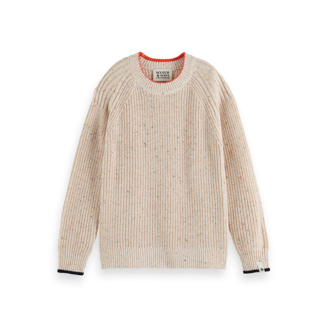 Scotch Shrunk Ecru Rib Knit Pullover