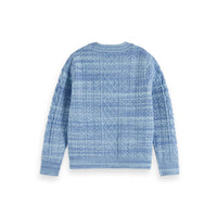 Scotch Shrunk Blue Space Dyed Cable Knit
