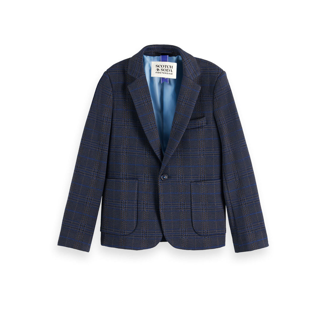Scotch Shrunk Check Knitted Blazer
