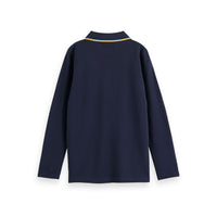 Scotch Shrunk Night Long Sleeve Polo With Tipping