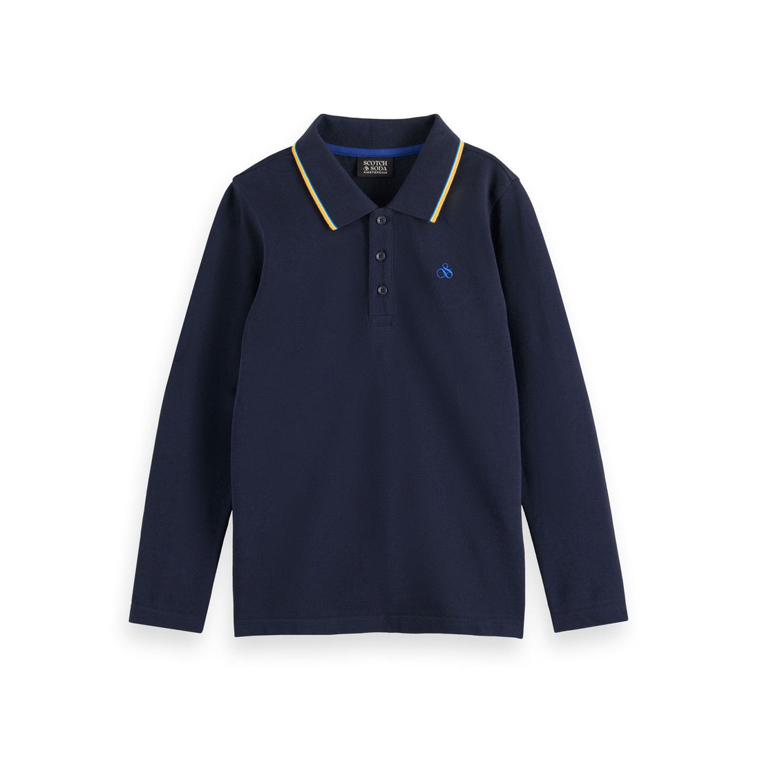 Scotch Shrunk Night Long Sleeve Polo With Tipping