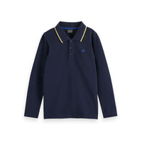 Scotch Shrunk Night Long Sleeve Polo With Tipping