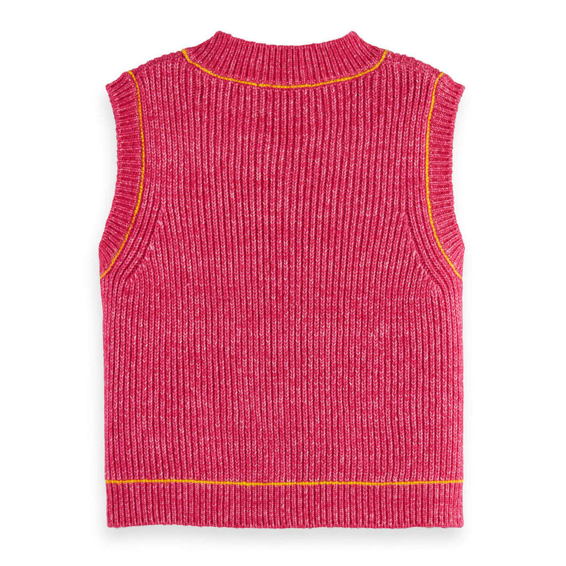 Scotch Shrunk Pink Triple Yarn V-Neck Vest
