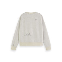 Scotch Shrunk Grey Embroidered Raglan Sweatshirt