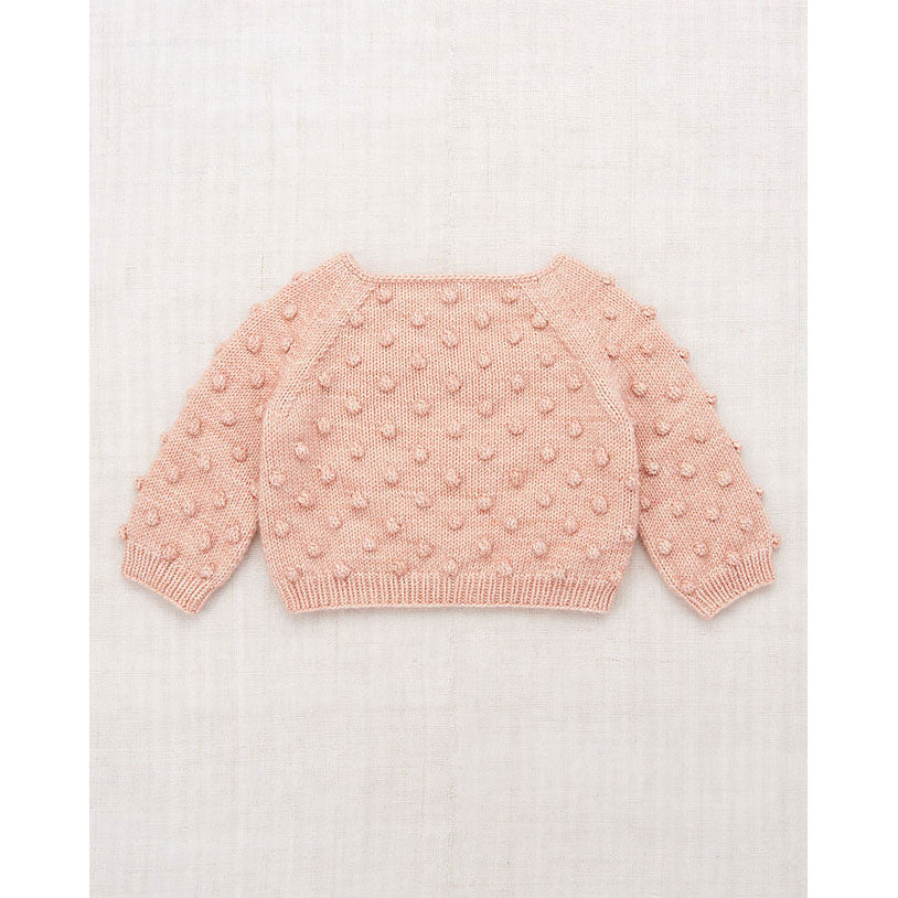 Misha and Puff  Faded Rose Original Popcorn Baby Sweater