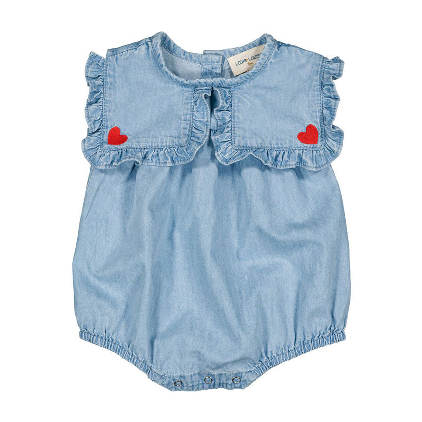 Louis Louise Light Blue Chambray Celesta Romper