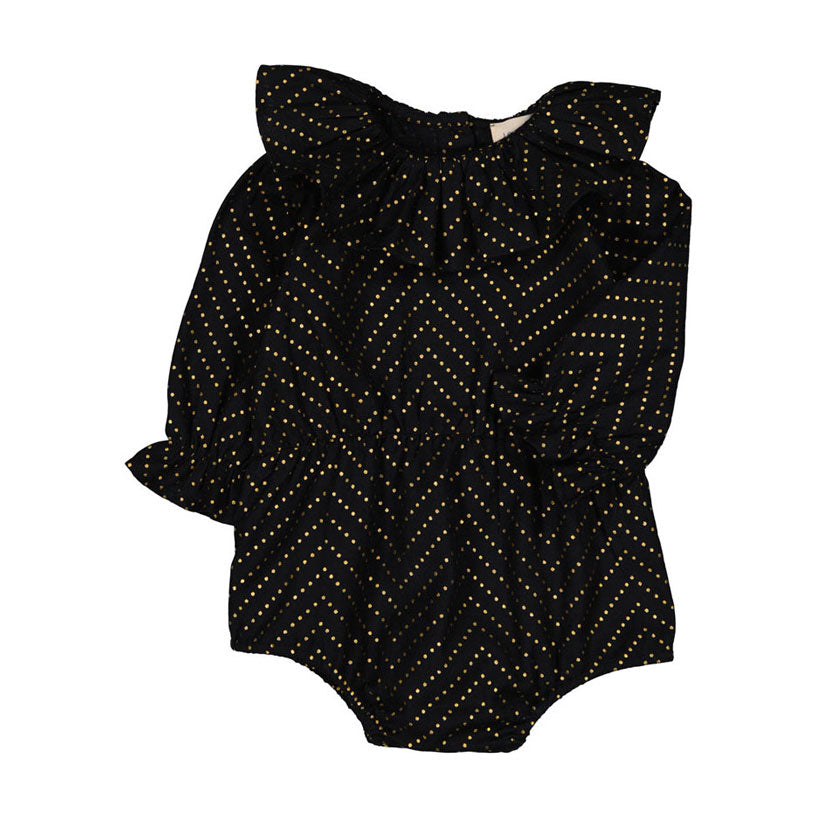 Louis Louise Black Gold Dot Melissa Overall