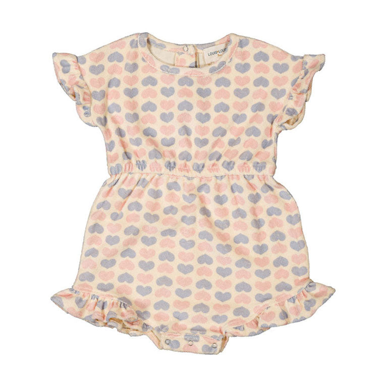 Louis Louise Pink Heart Pama Overall