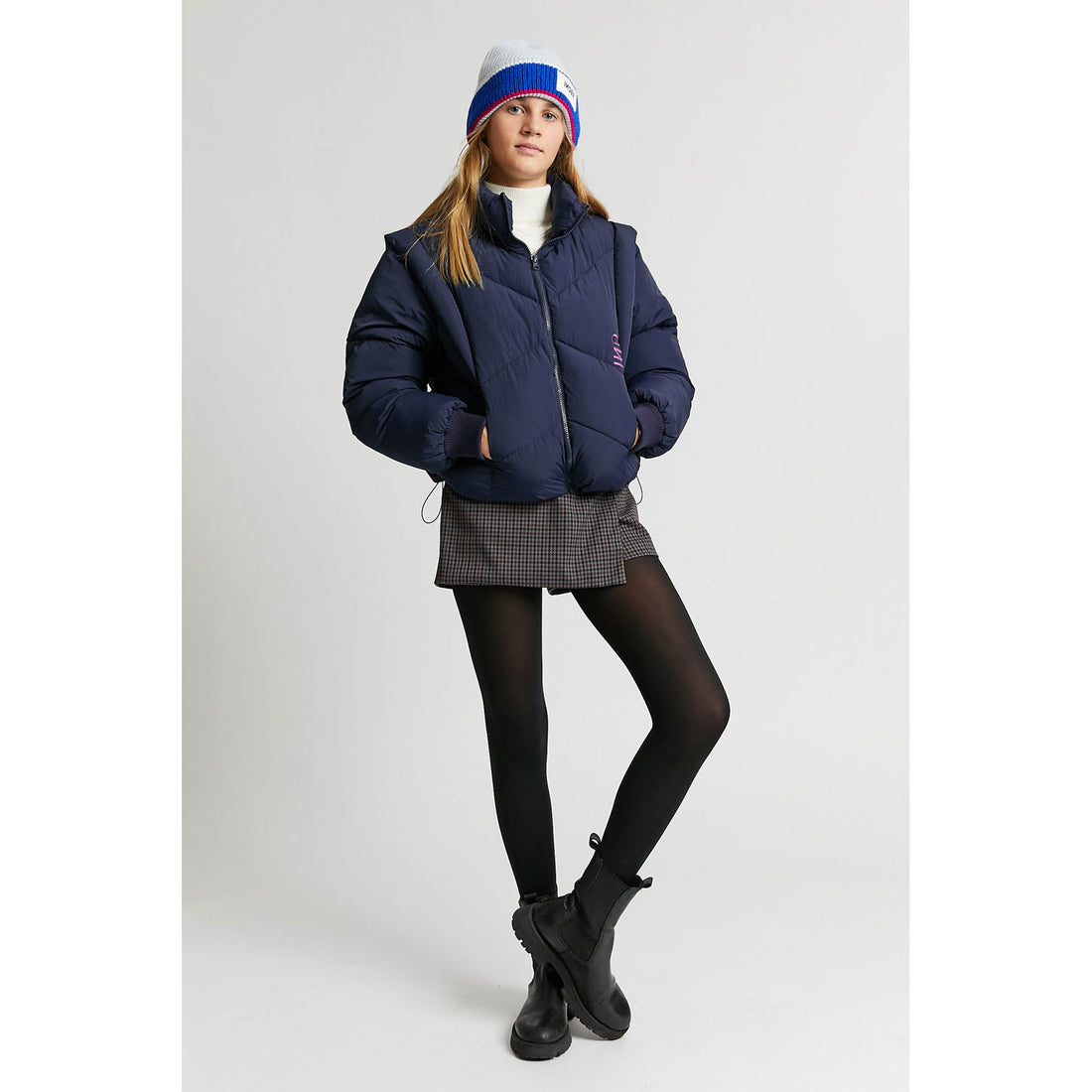 Indee Navy Blue Owings Ouffer Jacket