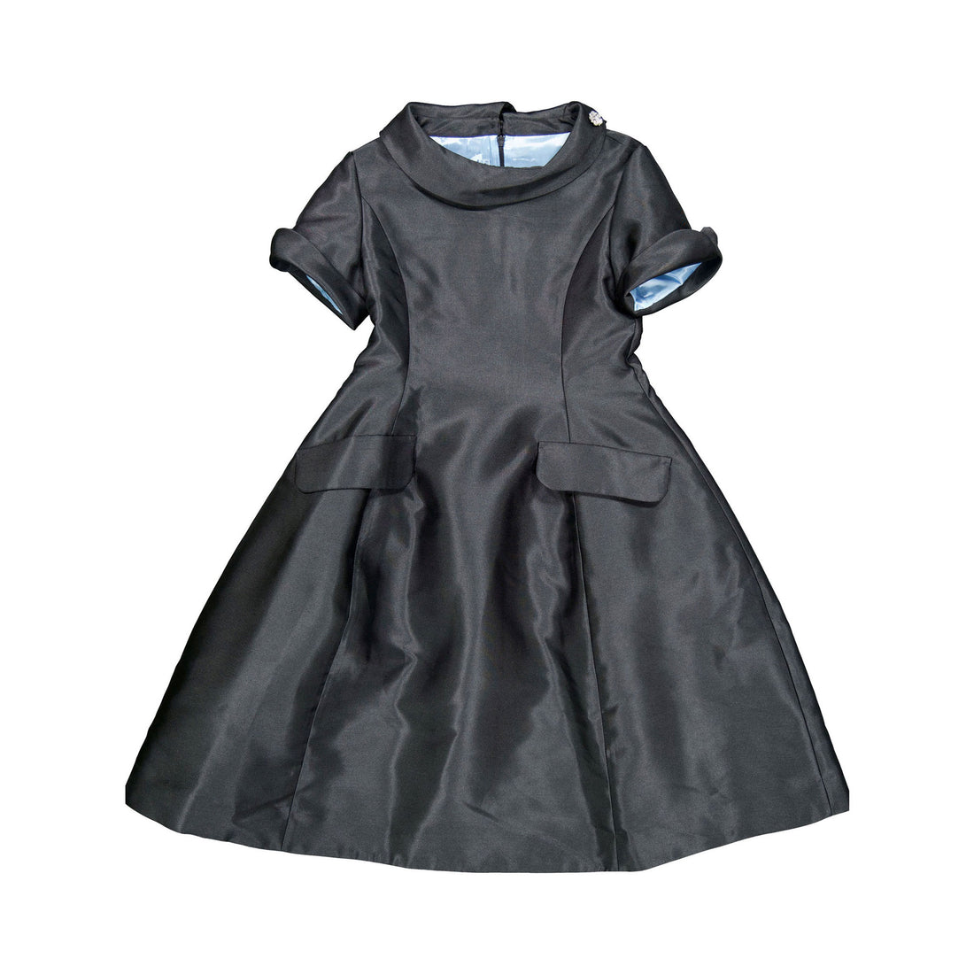Mimisol Black Embellished Long Mikado Dress
