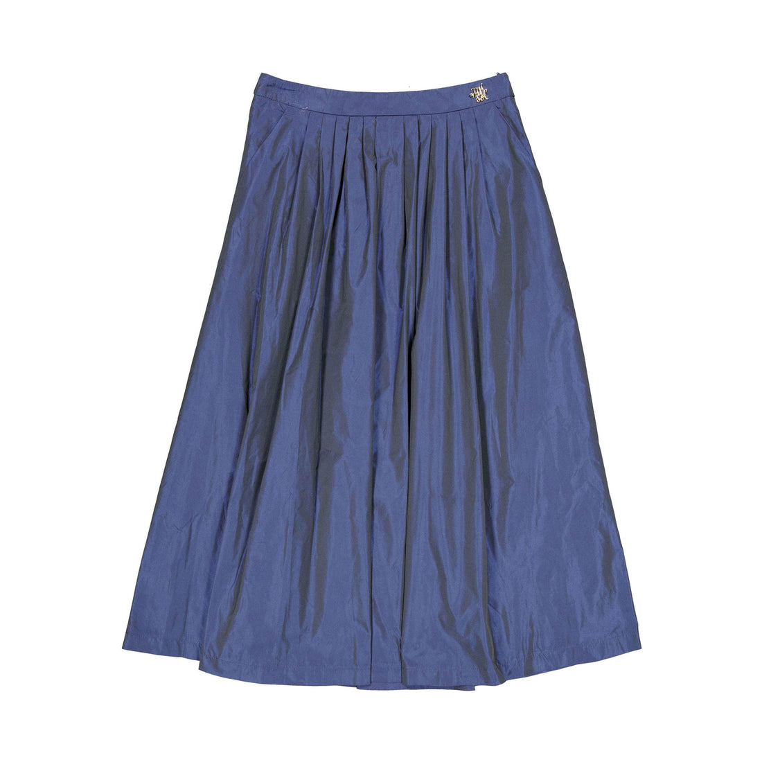 Mimisol Dark Blue Taffeta Maxi Skirt