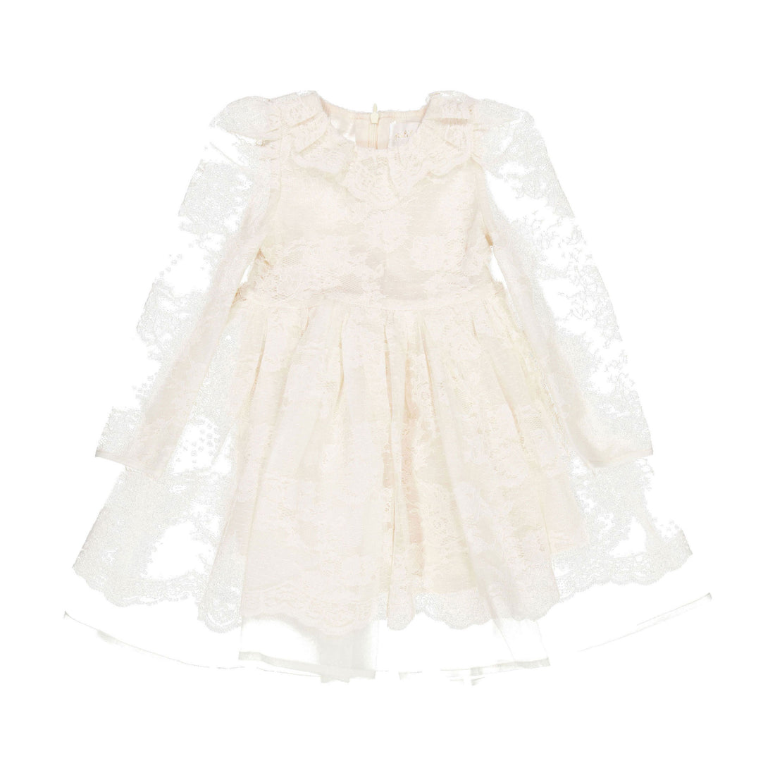 Petite Amalie Cream Lace Overlay Organza Dress
