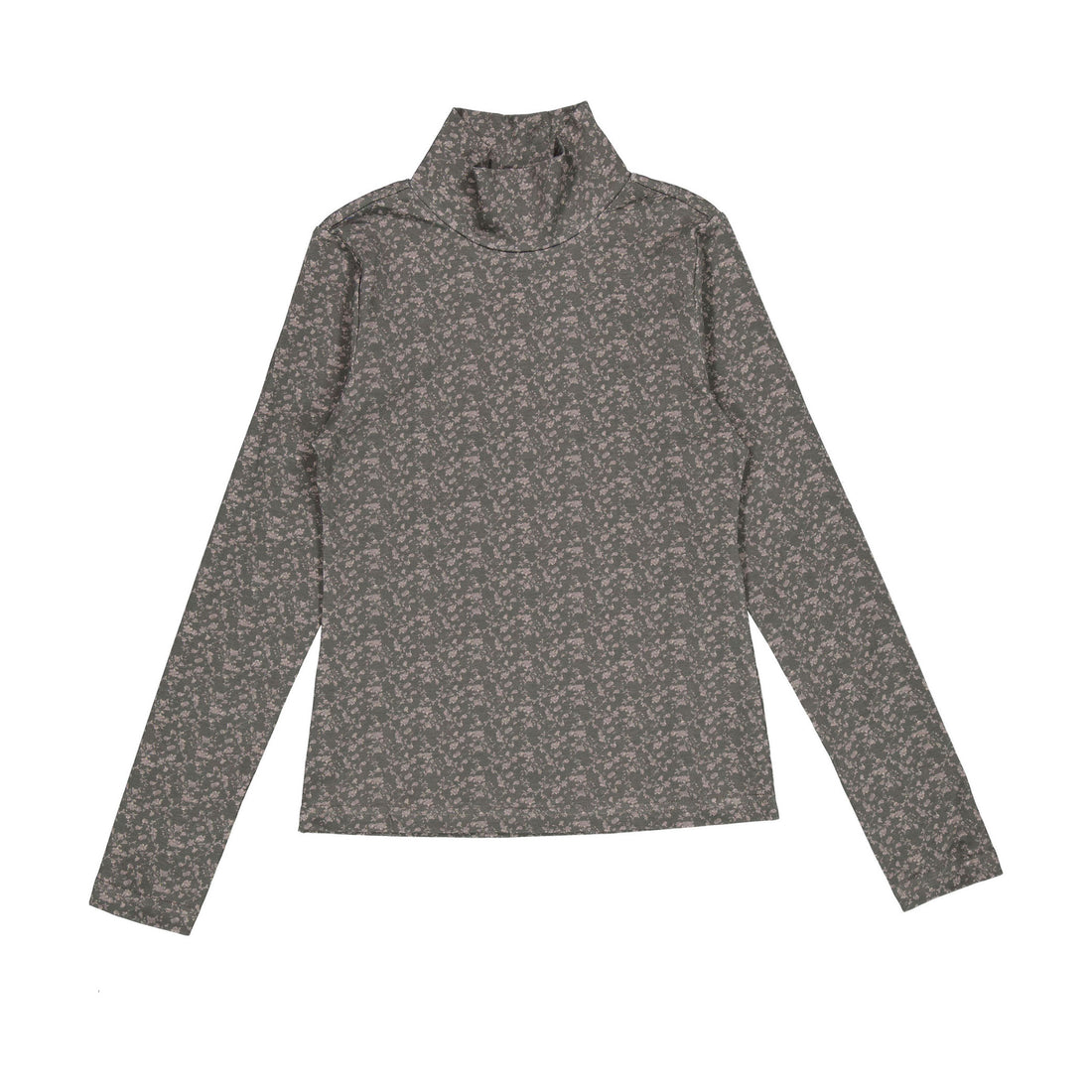 Steph Vine Print Jersey Turtle Neck Top
