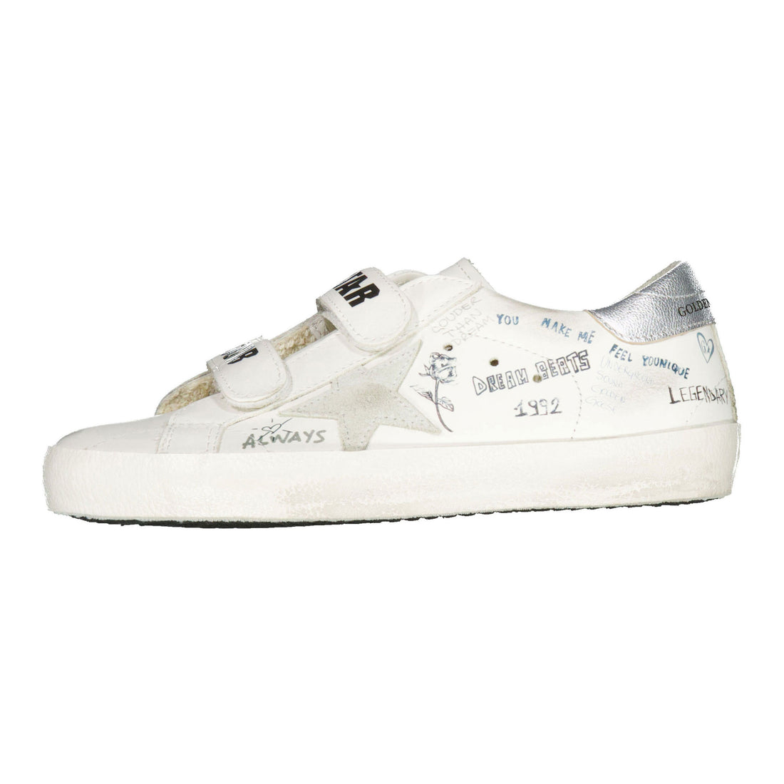 Golden Goose White/Ice/Silver Old School Sneaker
