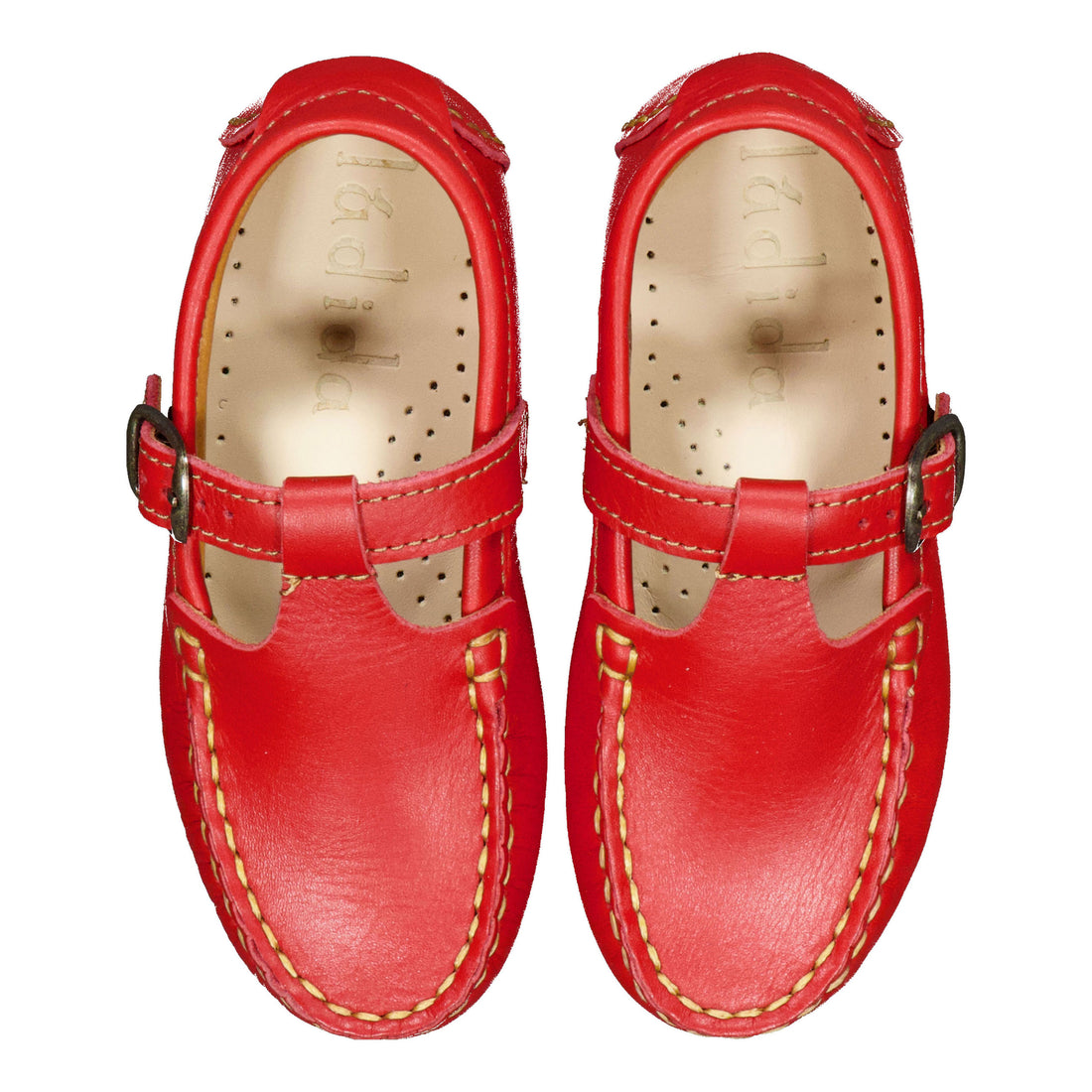 Ladida Shoes Cherry Leather T Strap Shoe