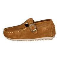 Ladida Shoes Camel Seude T Strap Shoe