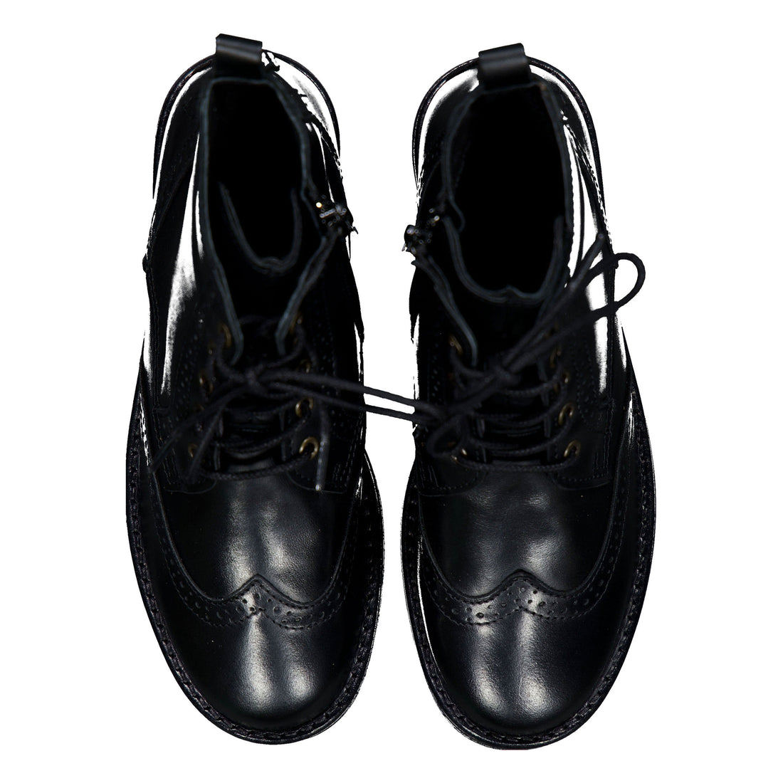 Ladida Shoes Black Lace Up Booties