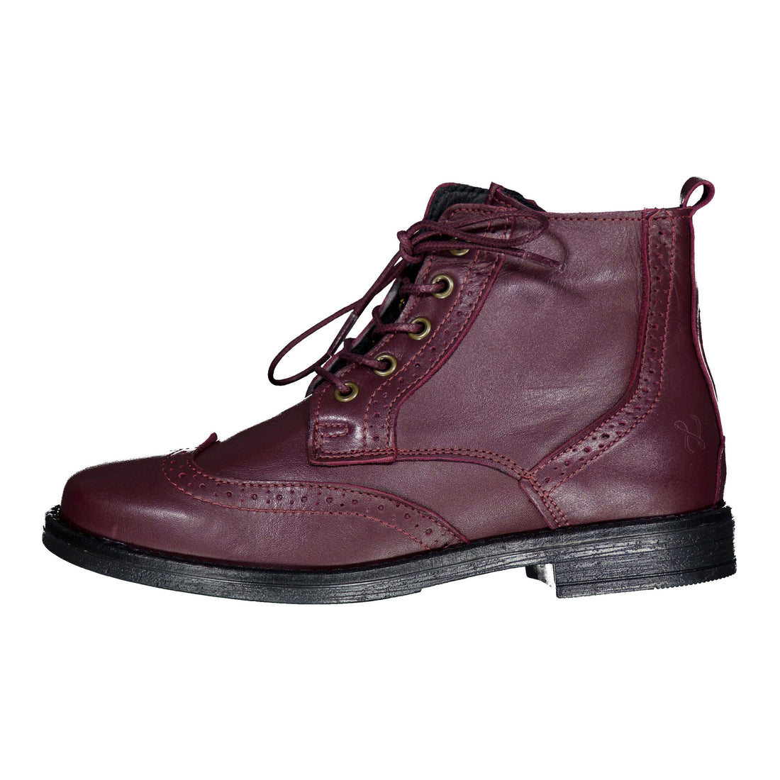 Ladida Shoes Burgundy Lace Up Booties
