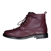 Ladida Shoes Burgundy Lace Up Booties
