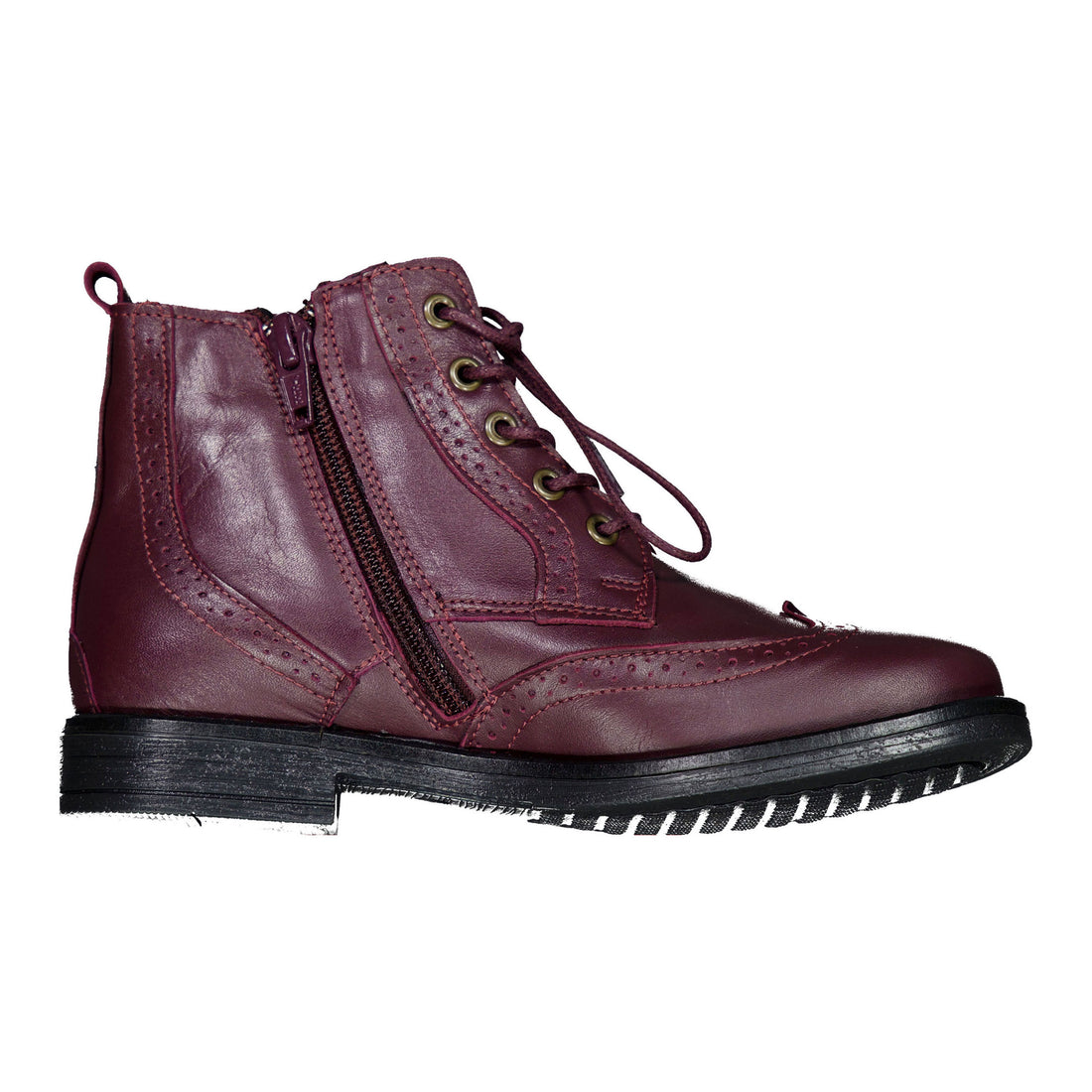 Ladida Shoes Burgundy Lace Up Booties