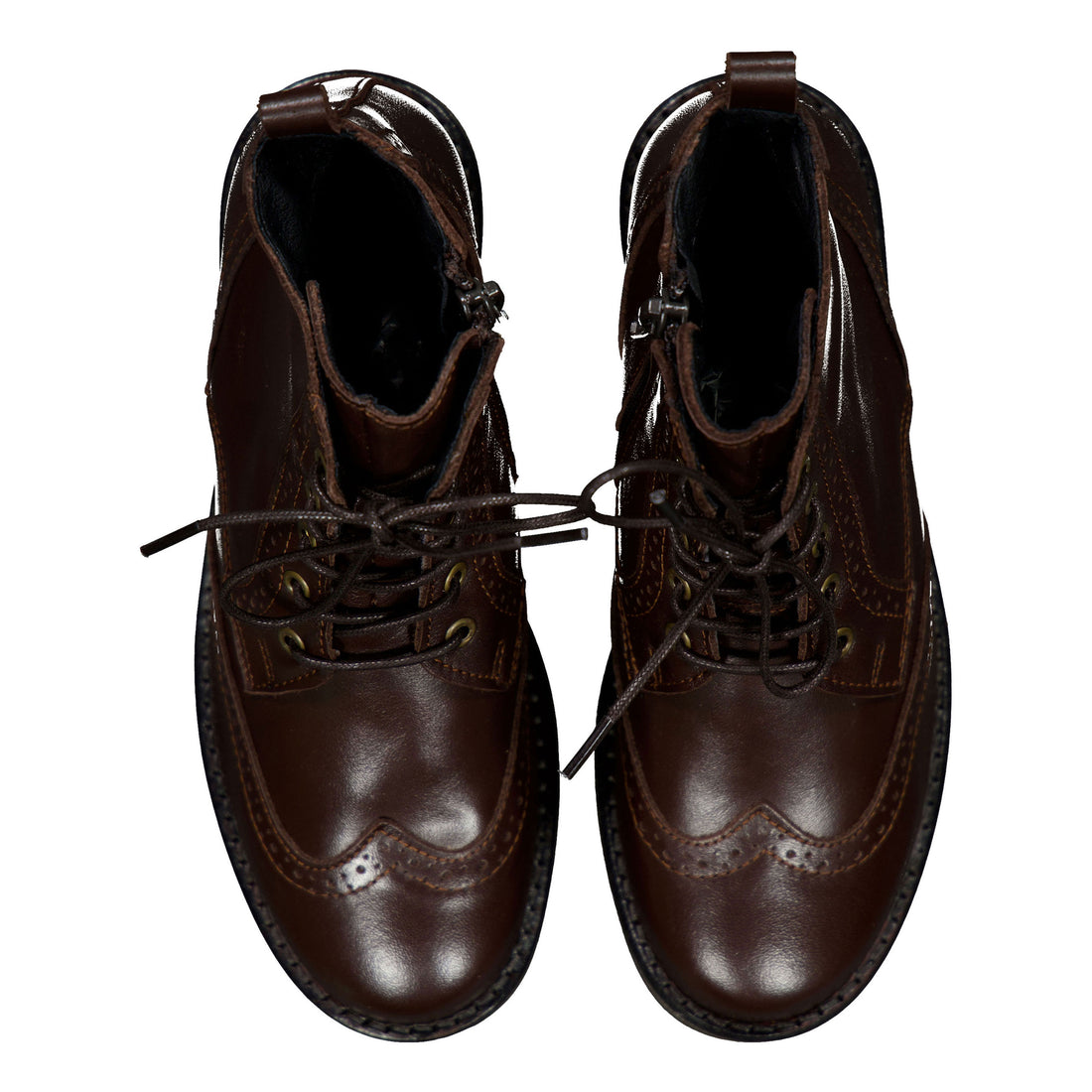 Ladida Shoes Brown Lace Up Booties