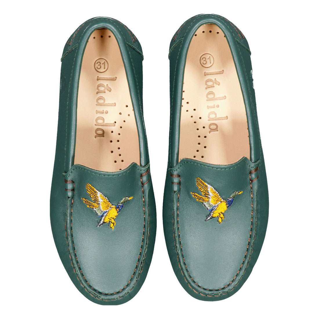 Ladida Shoes Emerald Duck Embroidered Loafer