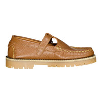 Ladida Shoes Camel Chunky T Strap Shoe