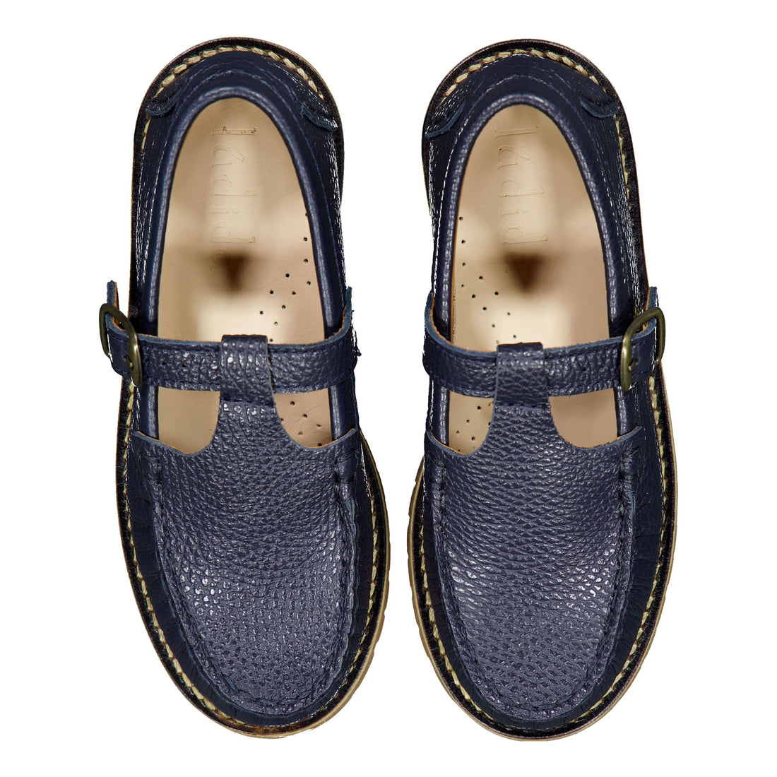 Ladida Shoes Navy Chunky T Strap Shoe
