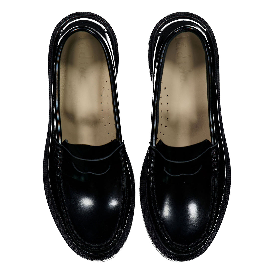 Ladida Shoes Black Chunky Penny Loafer