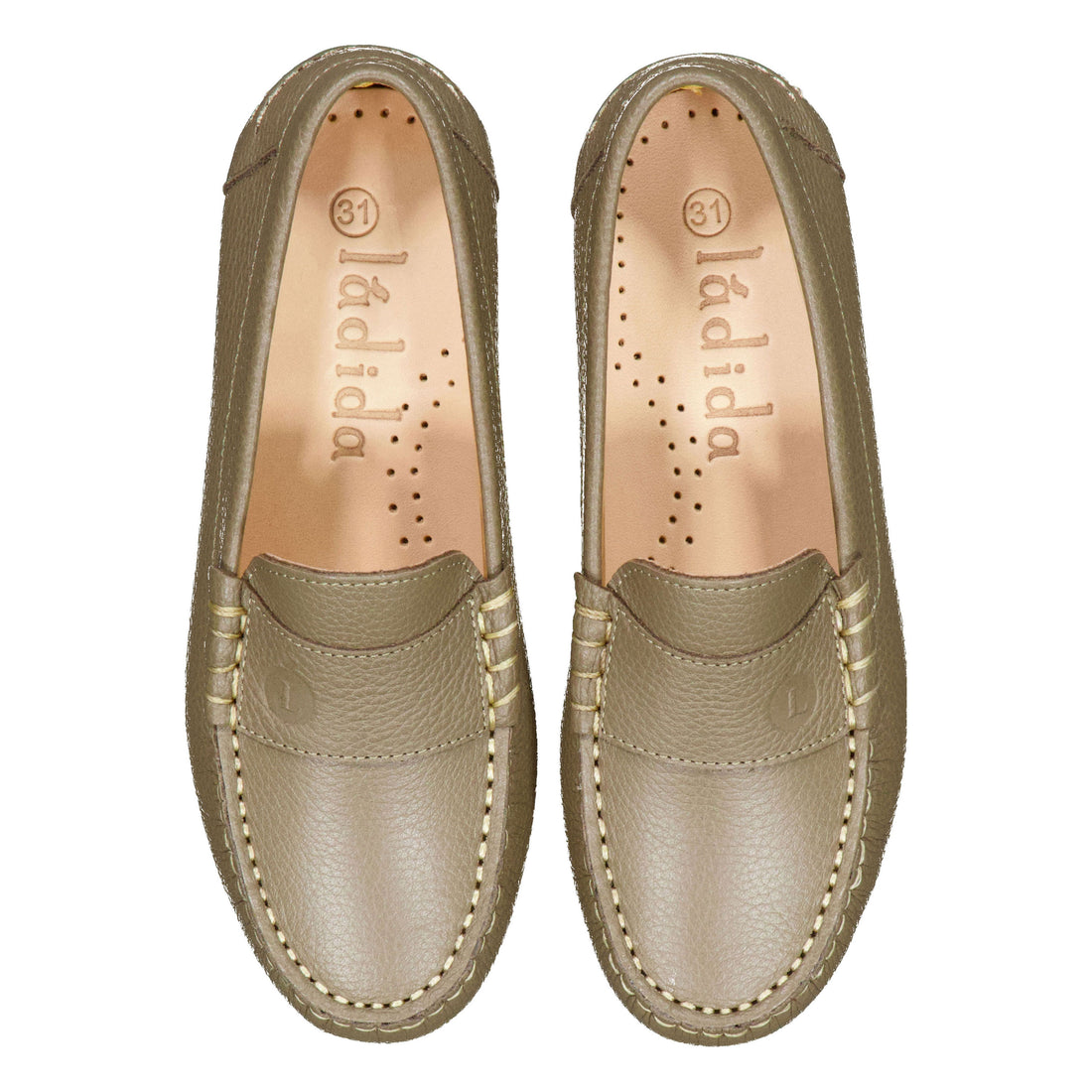 Ladida Shoes Taupe Leather Loafer