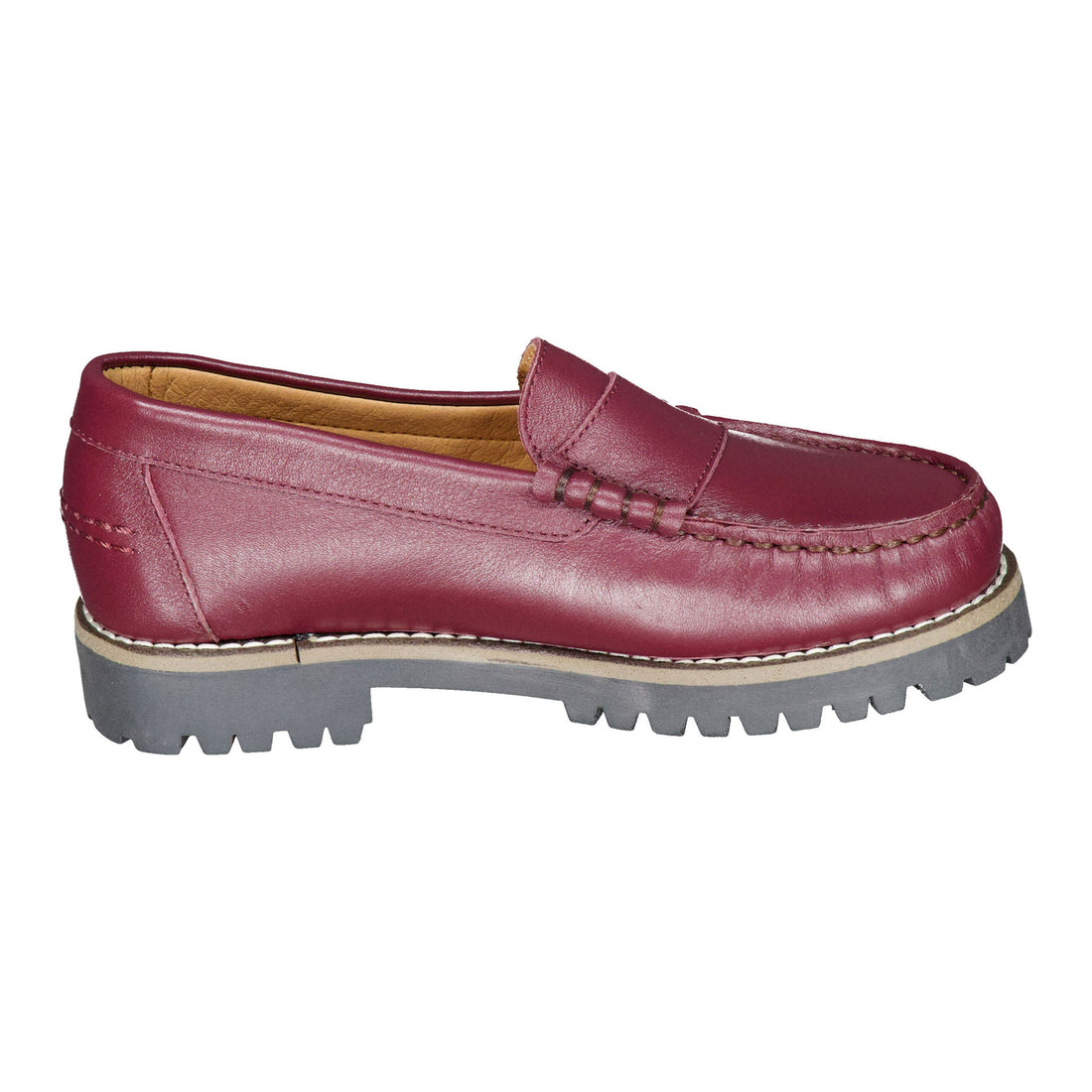 Ladida Shoes Burgundy Chunky Loafer