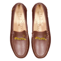 Ladida Shoes Chocolate Tiger Embroidered Loafer