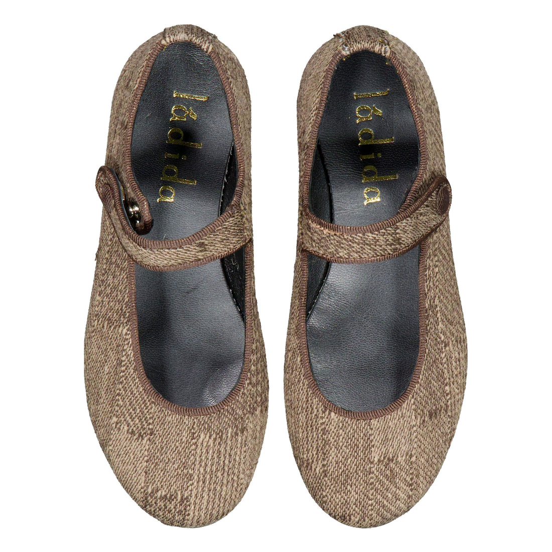 Ladida Shoes Brown Textured Mary Jane