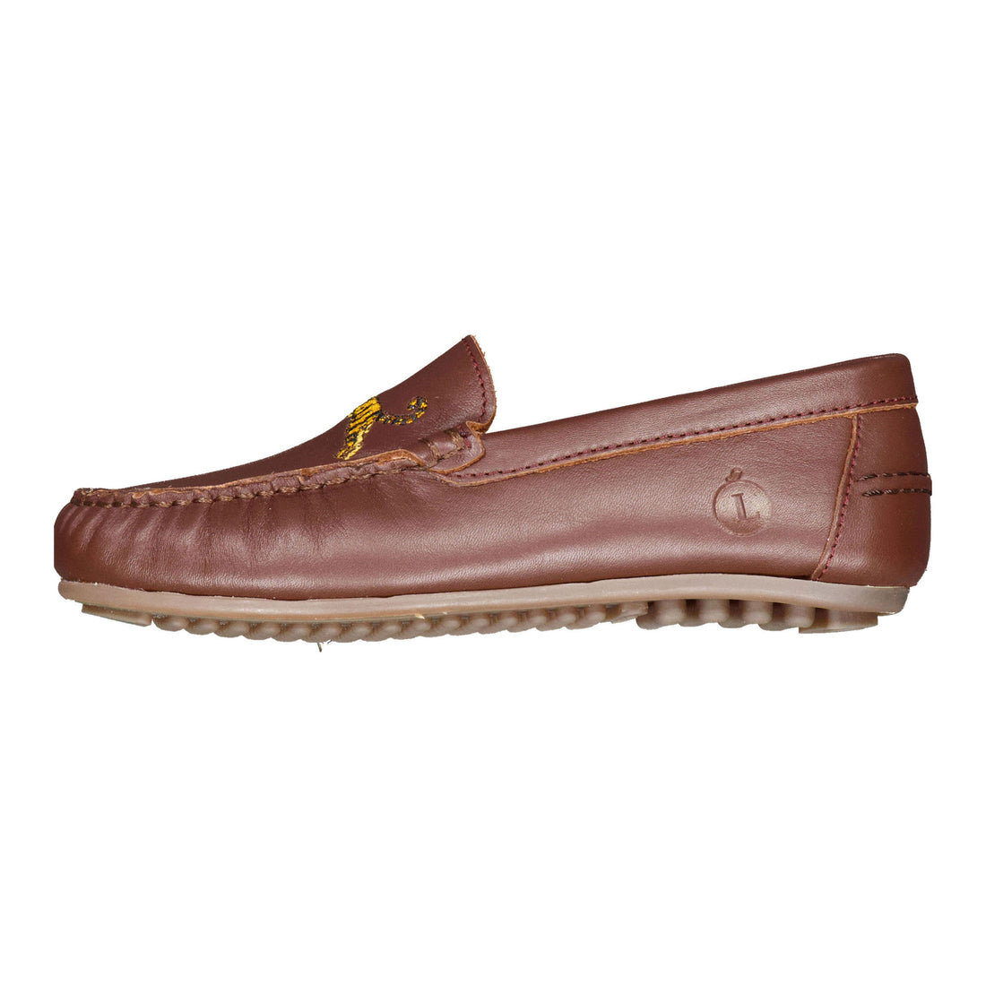 Ladida Shoes Chocolate Tiger Embroidered Loafer