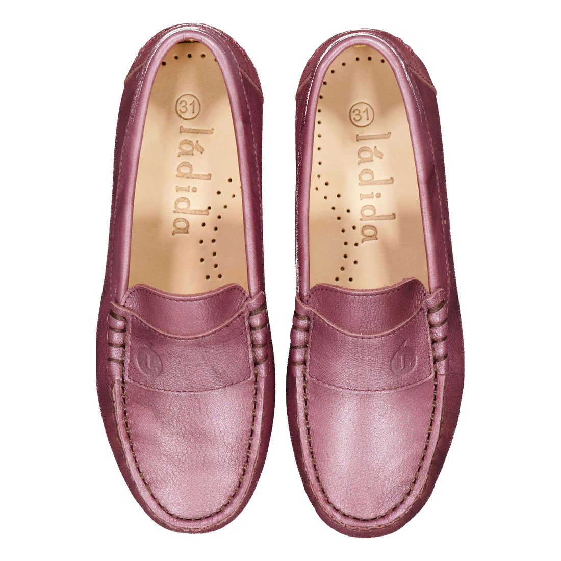 Ladida Shoes Purple Metalic Leather Loafer
