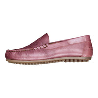 Ladida Shoes Purple Metalic Leather Loafer