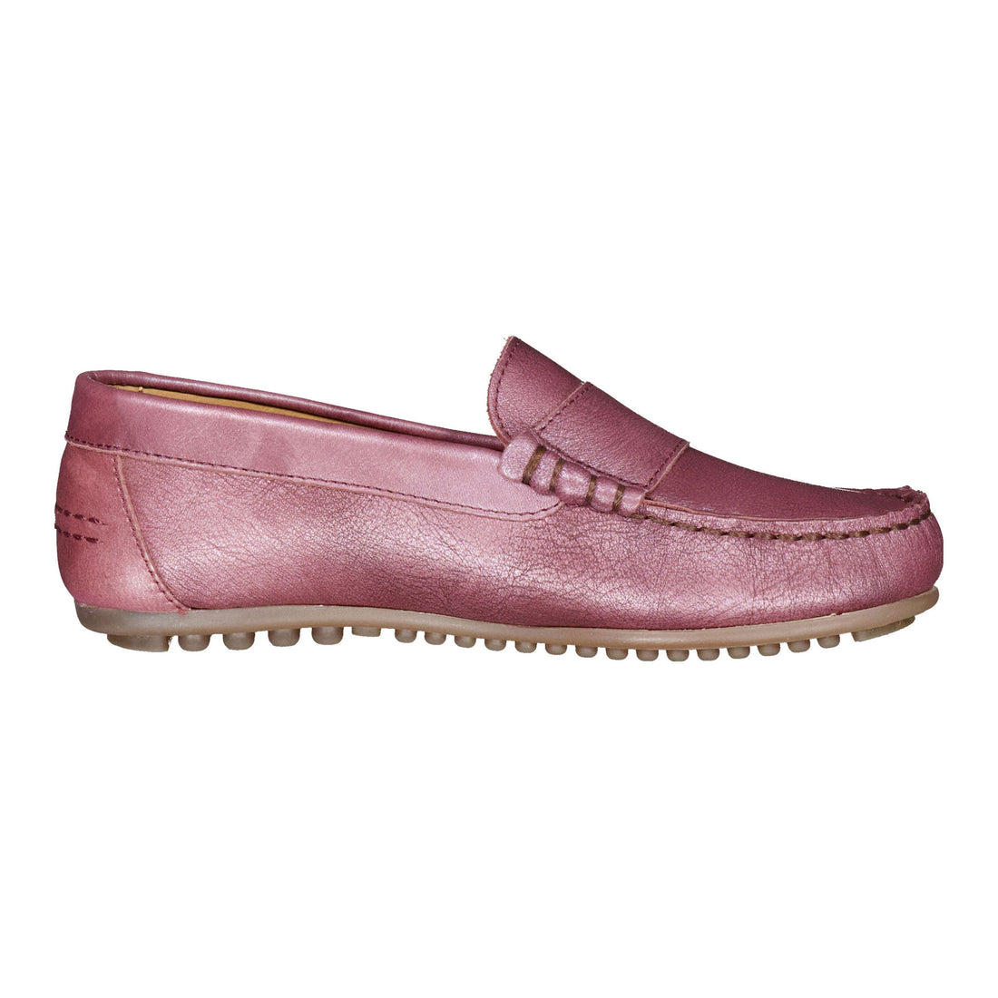 Ladida Shoes Purple Metalic Leather Loafer