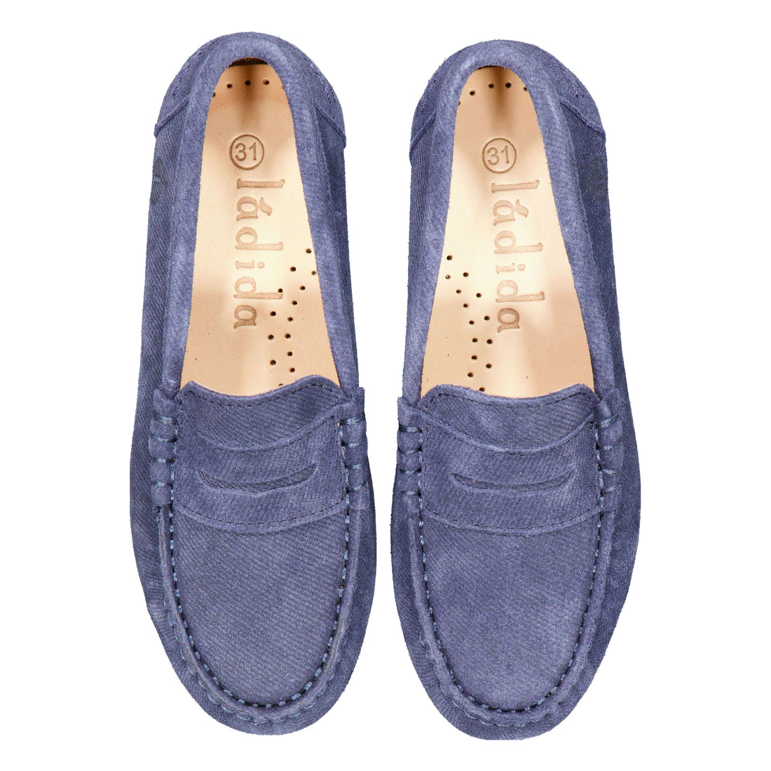 Ladida Shoes Navy Denim Suede Penny Loafer