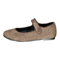 Ladida Shoes Brown Textured Mary Jane