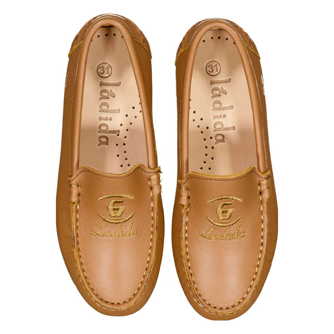 Ladida Shoes Cognac 6  Embroidered Loafer