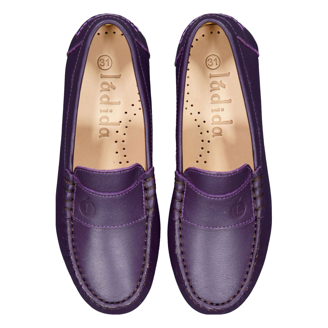 Ladida Shoes Deep Purple Leather Loafer